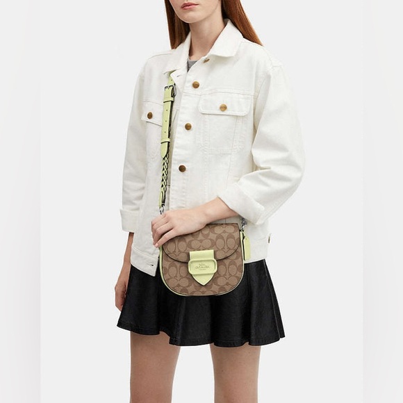 SALE๐คCOACH morgan Saddle bag in signature canvas crossbody bag ๐ค - Picture 12 of 16